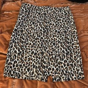 JCrew Factory Pencil skirt in leopard print